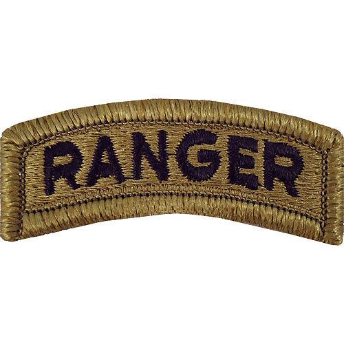 Army Ranger Tab MultiCam (OCP) Tab Patches and Service Stripes