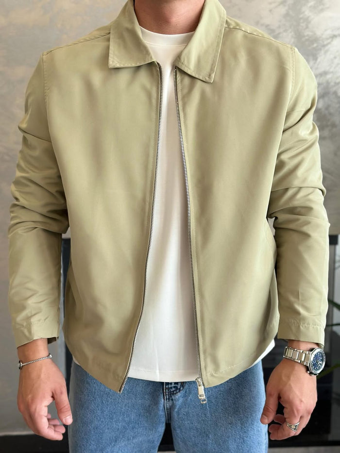 BASIC REGULAR FIT JACKET - BEIGE