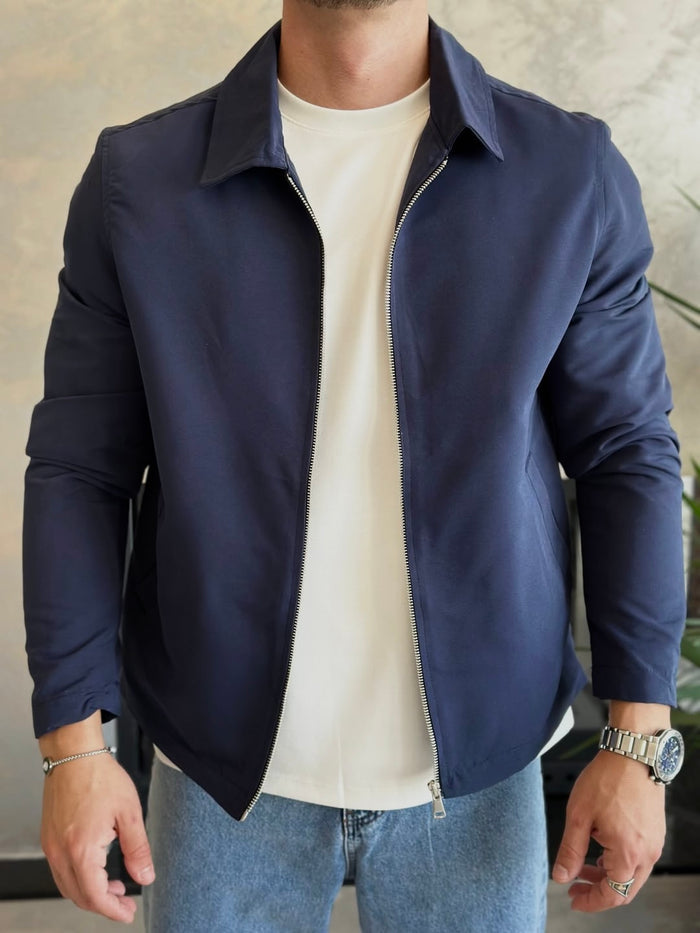 BASIC REGULAR FIT JACKET - NAVY