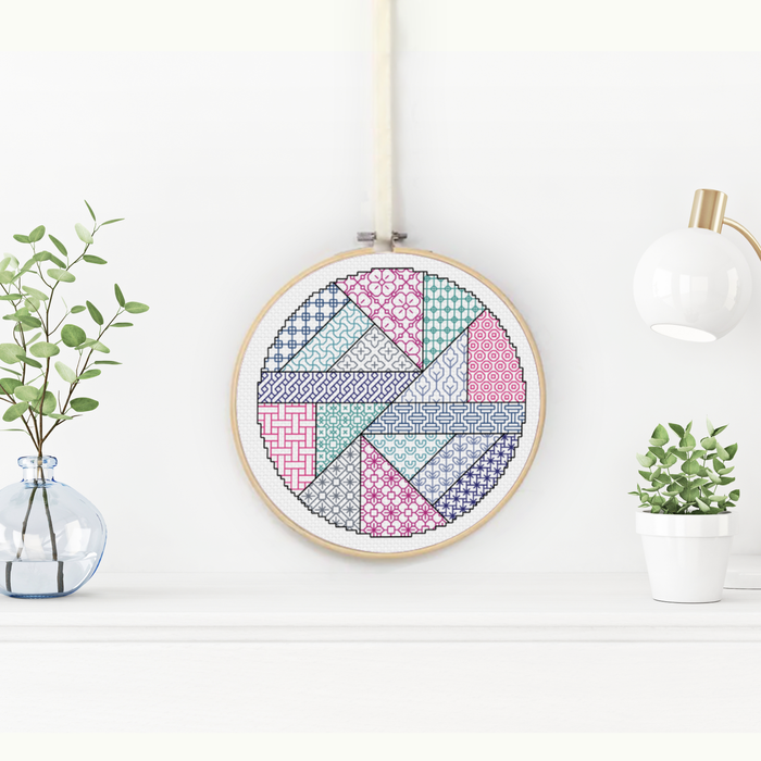 The Circle Blackwork Kit Blackwork Kit by Peppermint Purple