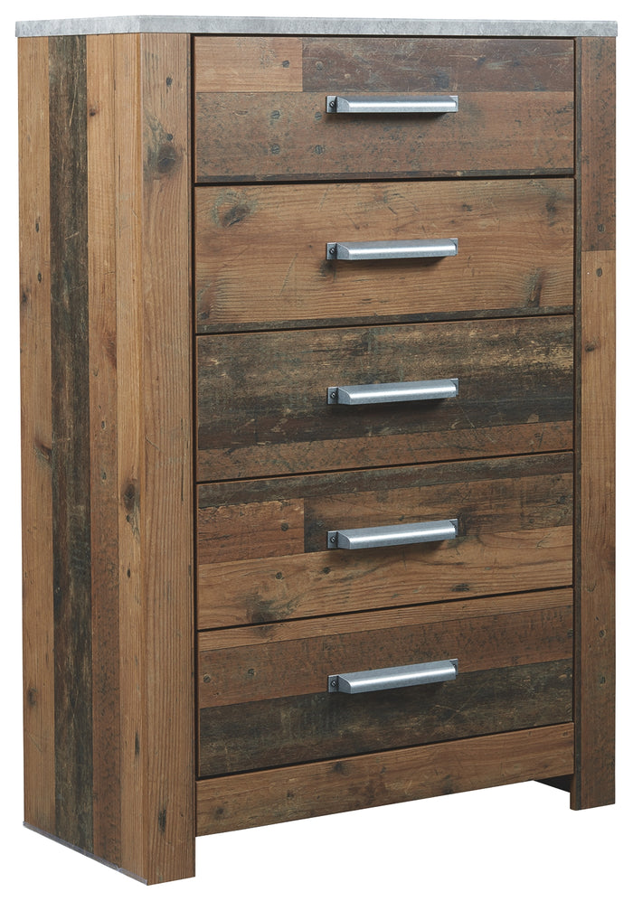 Chadbrook B337-46 Brown Five Drawer Chest