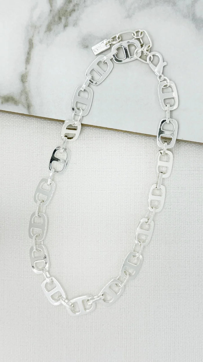 Christa Chunky Link Necklace Silver