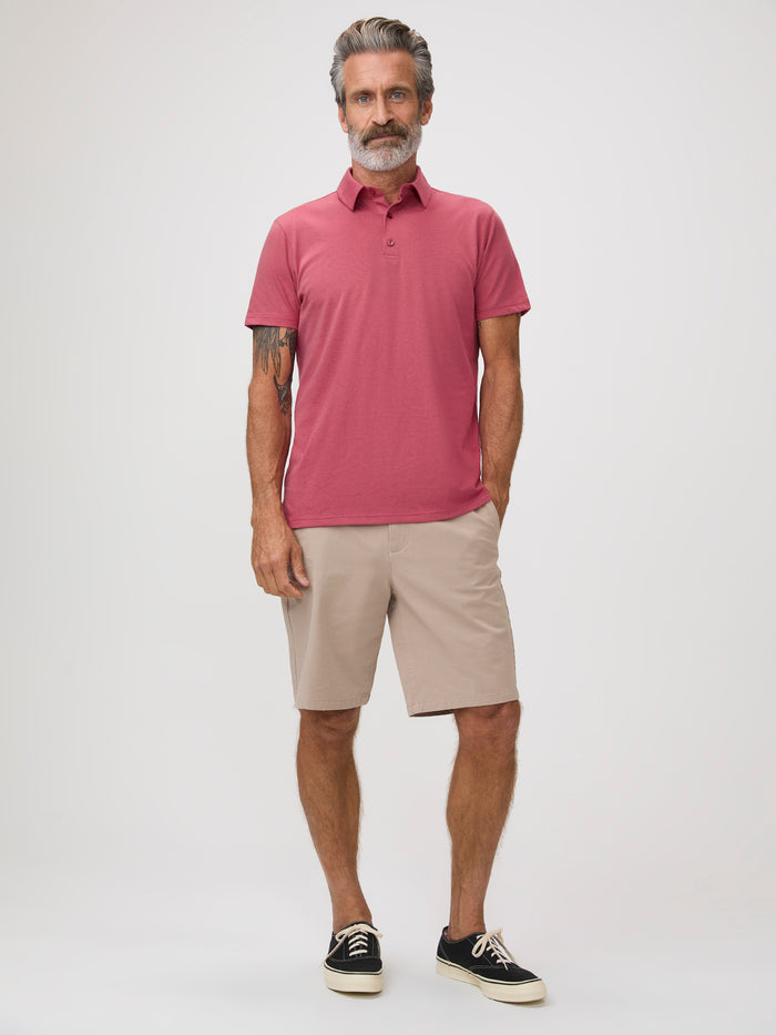 Pair Polos with the Everyday Shorts # Coral StratuSoft™ Polos | Perfect length for tucking or untucked