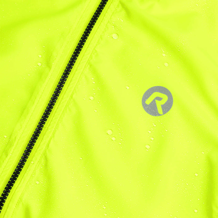 Detail van Rogelli Core windstopper heren fluor voorkant waterafstotend.