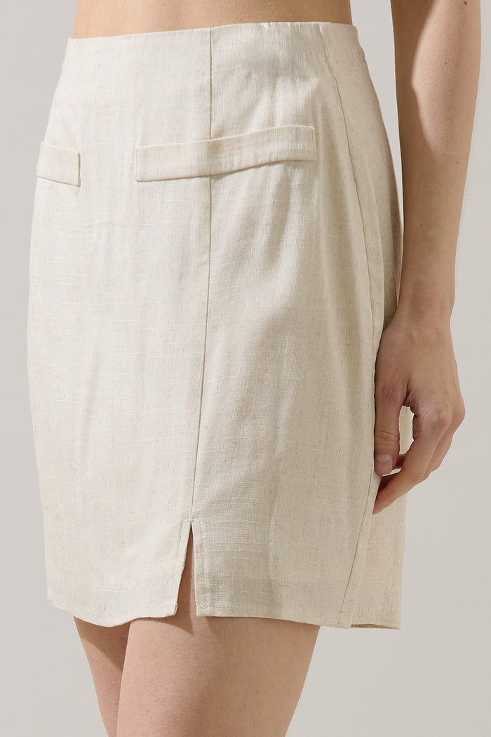 Desery Linen Mini Skirt