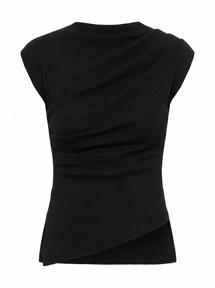 Eleni Asymmetric Knit Top Forever New
