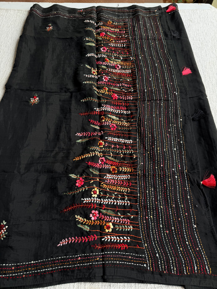 Emb Mul chanderi saree