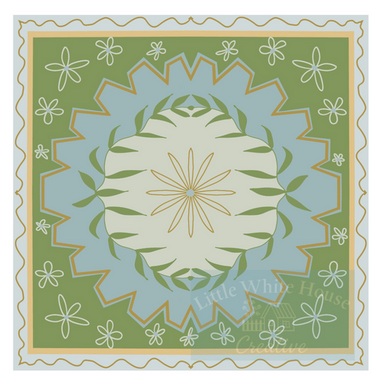 "Harper" Cottage Style Vinyl Mahjong Mat - 31" x 31"