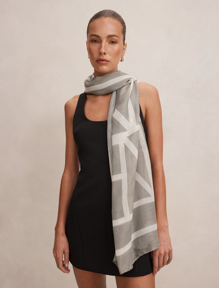 Immy Geo Print Scarf Forever New