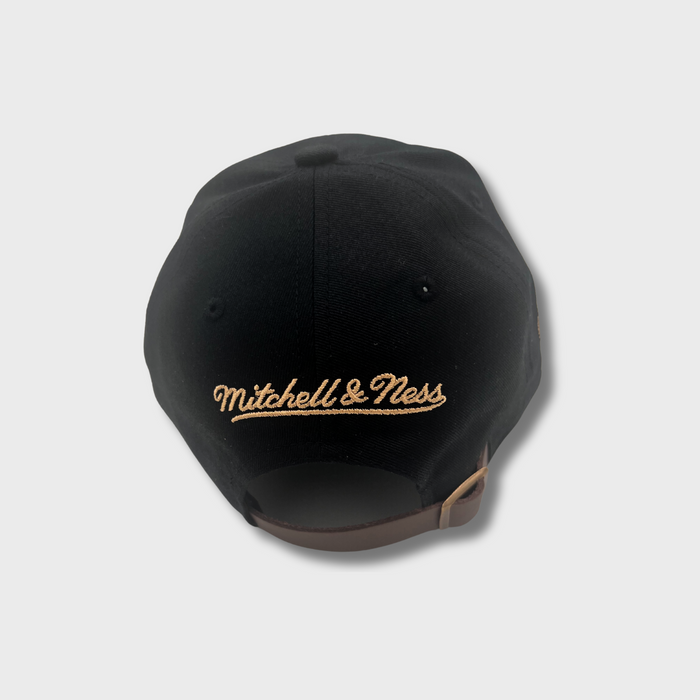 Malcolm X 100th Birthday Black & Gold Leather Strapback Dad Cap – Spike Lee's 40 Acres x Mitchell & Ness Limited Edition