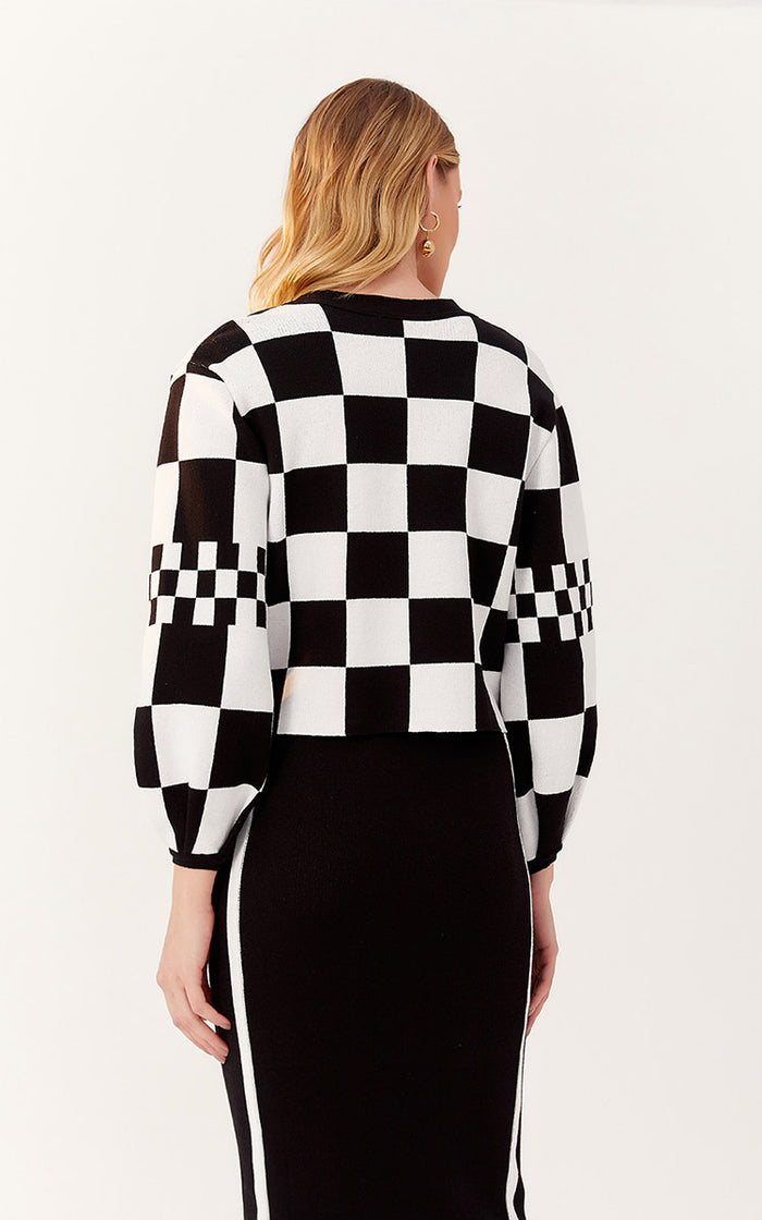 Mixed Knit Square Jacket_3