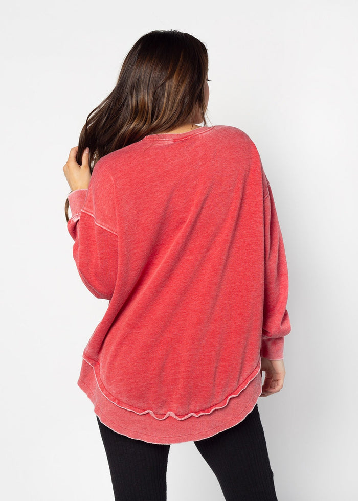 Ohio State Buckeyes Women's Top of the Class Burnout Crewneck