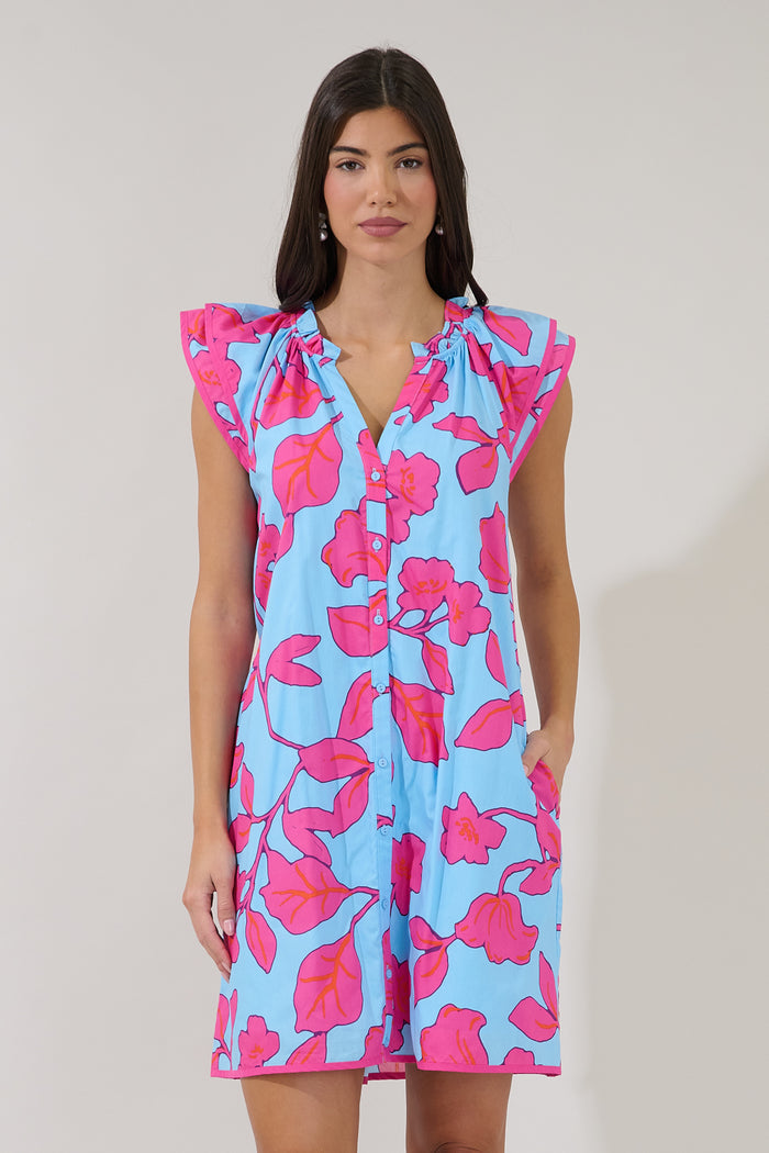 Olera Ruffle Mini Dress Floral
