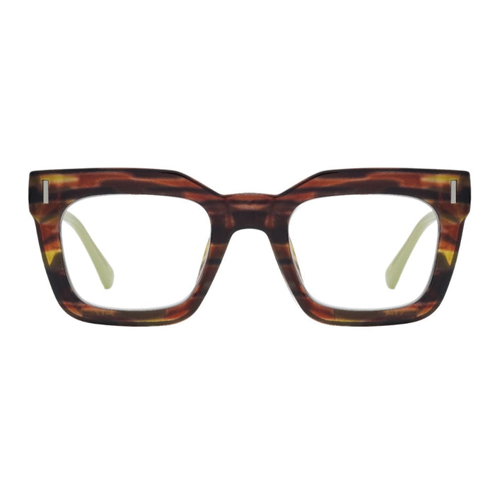 RAZ | Brown Green Stripes | Lime Green