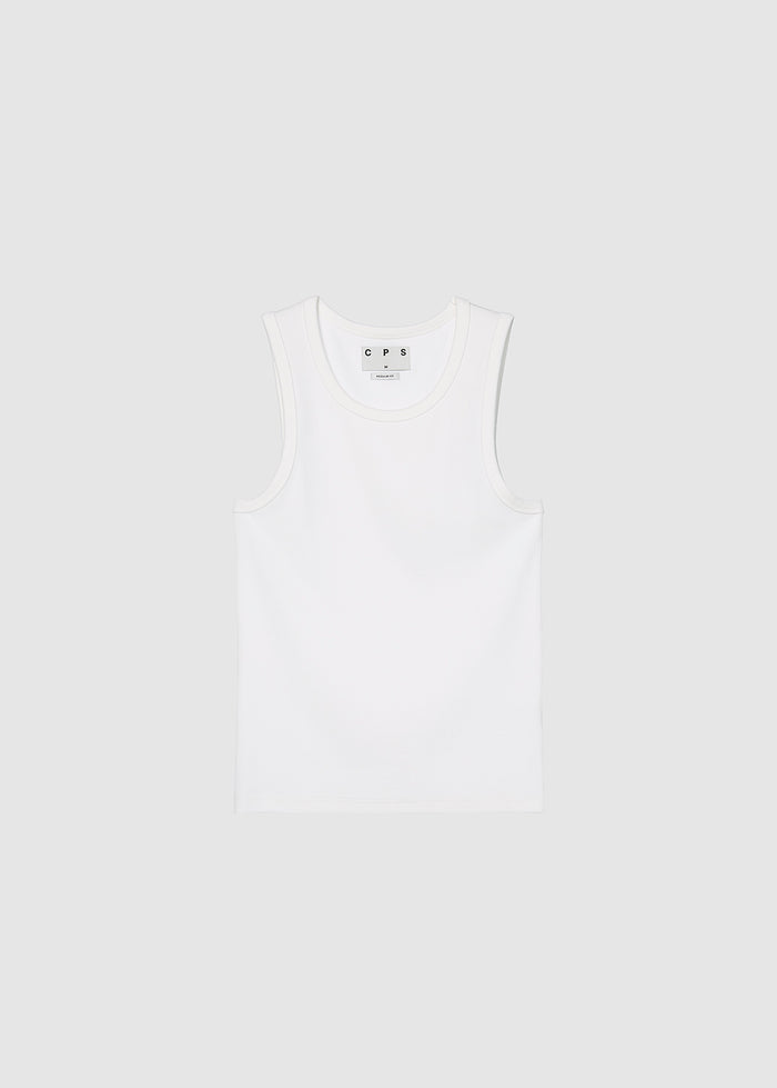 RIBBED COTTON TANK TOP