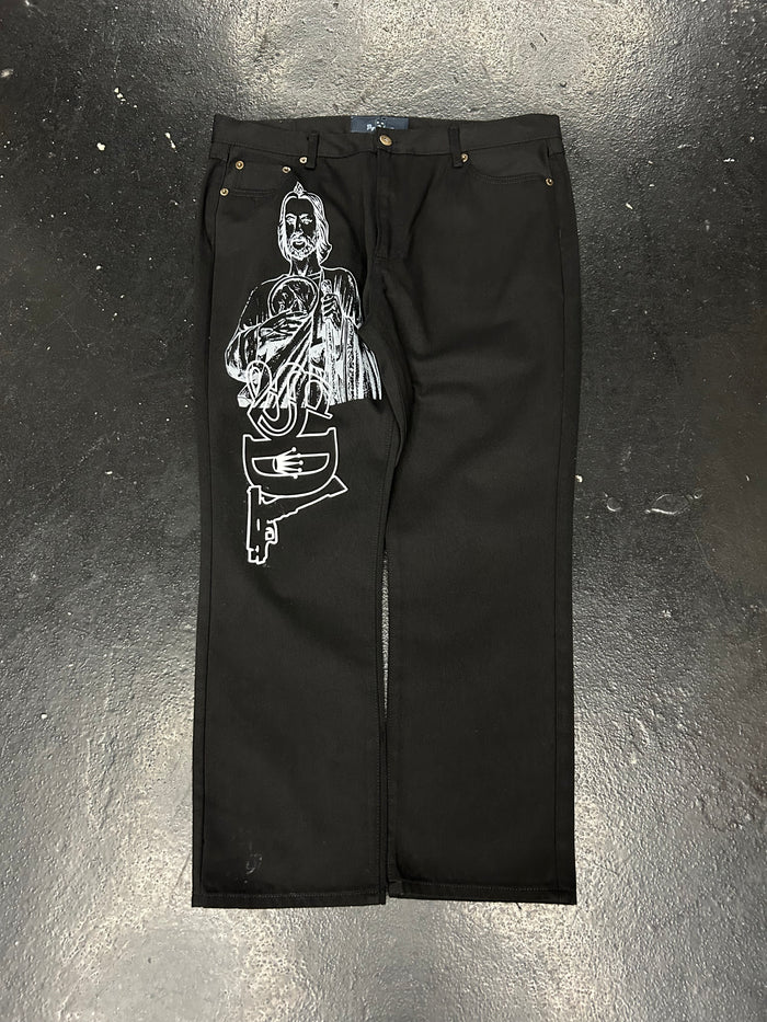 SDL JESUS BLACK JEANS SIZE (44x32) (BRAND NEW)