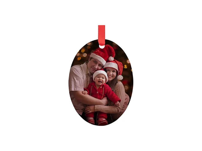 Sublimation Blank Acrylic Ornament (Oval, H7.6*W5.7*0.4cm)
