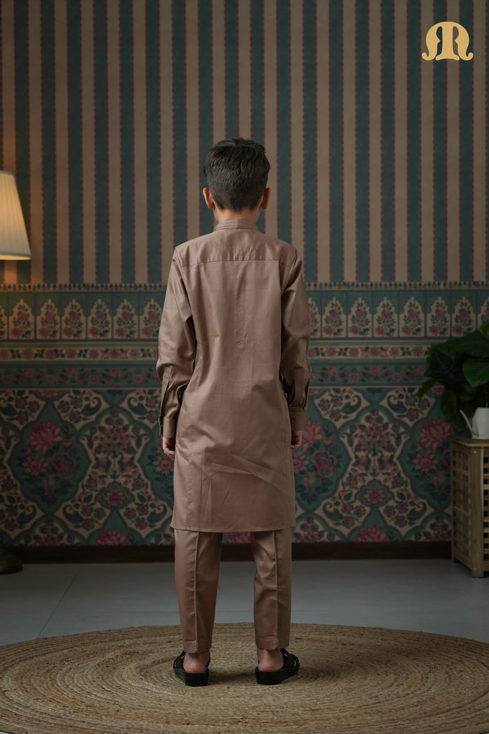 Terfi Kali Kurta Brown 2.0 For Kids