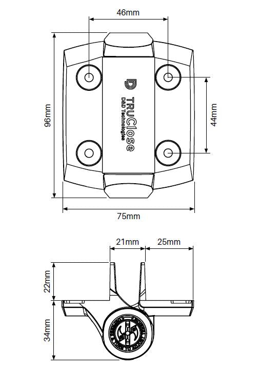TruClose gate hinge pair 2 ALIGNMENT LEGS, self closing - Image 2