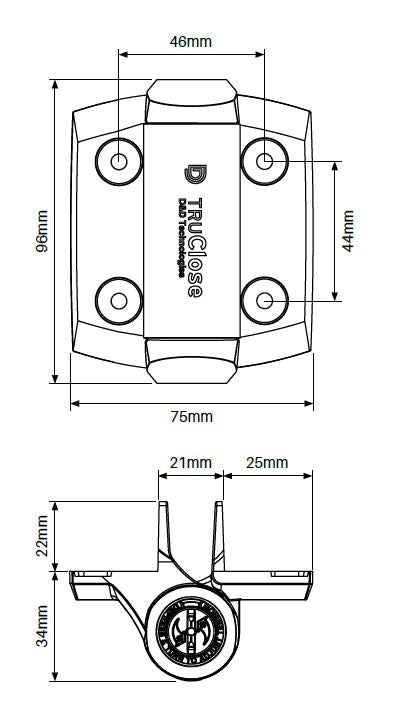 TruClose gate hinge pair 2 ALIGNMENT LEGS - Image 2