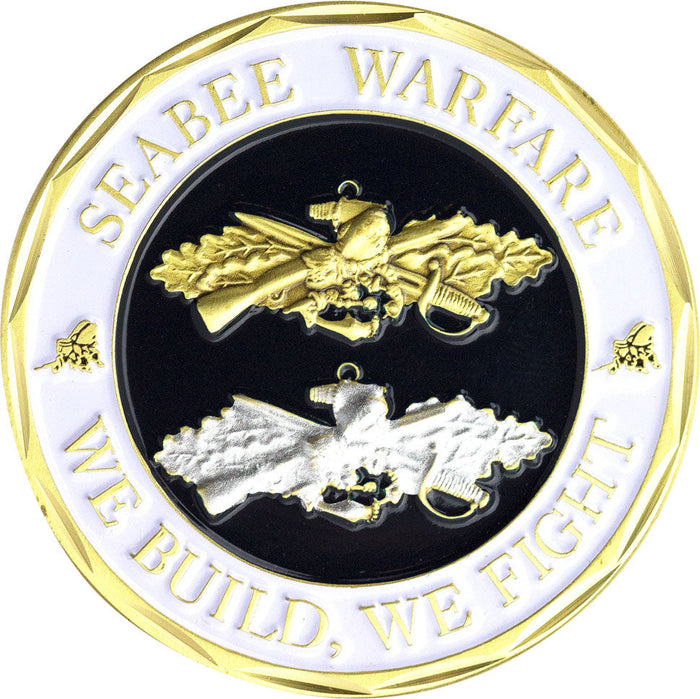 U.S. Navy Seabee Warfare Coin Challenge Coins