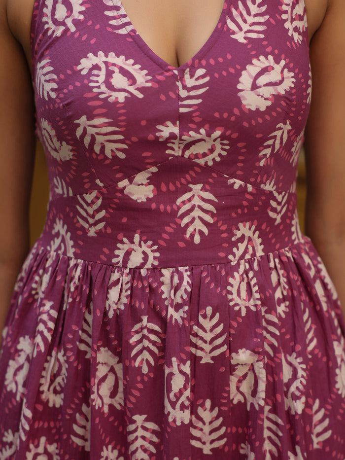 Women's Printed Halter Neck Dress