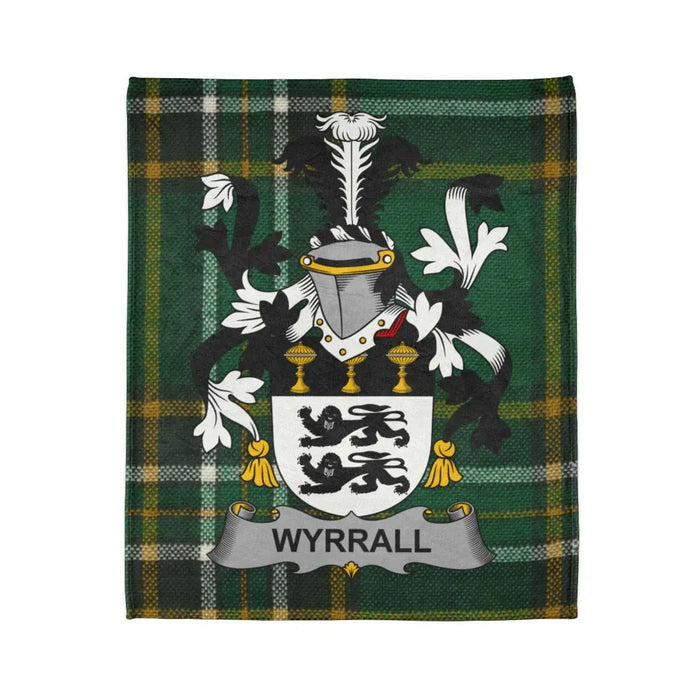Customizable Family Crest Plaid Blanket Design