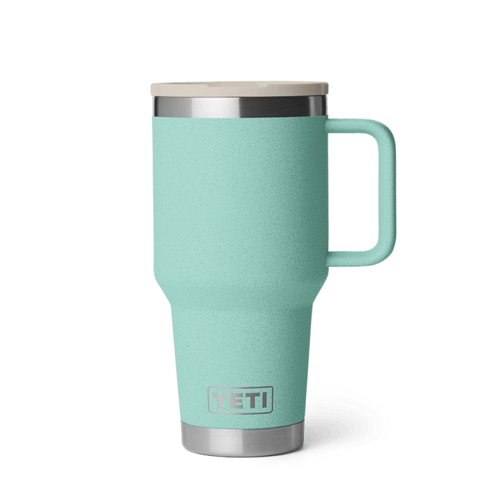 Yeti Rambler 30oz Travel Straw Mug Sea Stone WITH COLOR-MATCHED STRAW LID