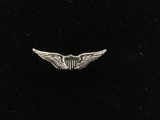 1 1/4" Regular Wing Tie Tac-White Gold