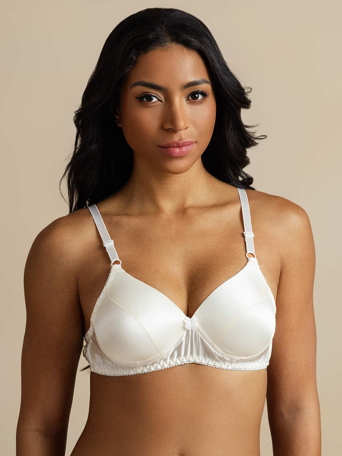 [White] SilkSilky  Bra 003