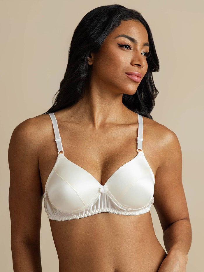 [White] SilkSilky  Bra 008