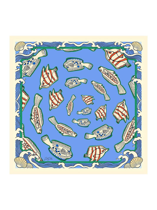 [Blue Fish] SilkSilky Scarf 001