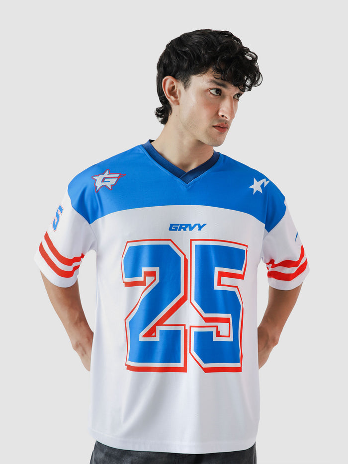 #25 basketball jersey couple lifestyle shot electric blue streetwear Pakistan – GROOVY