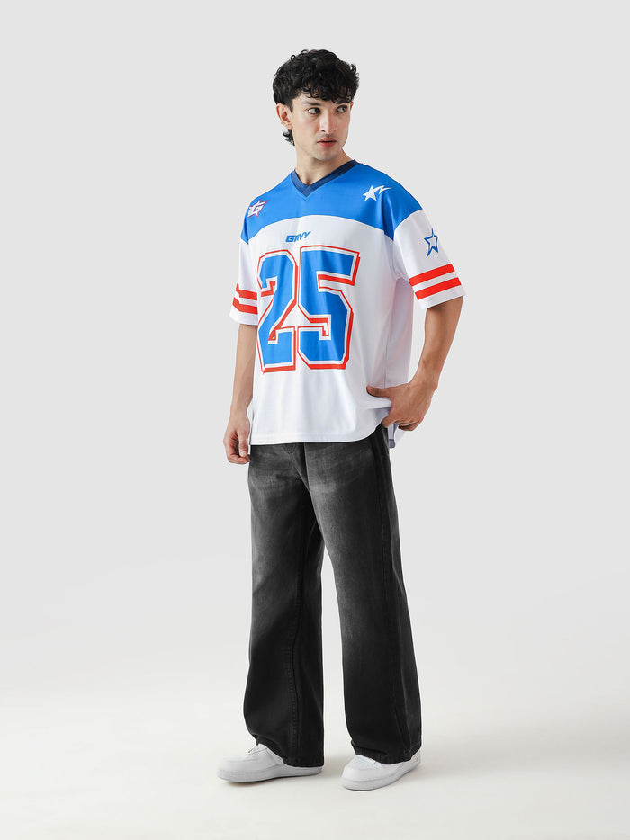 #25 basketball jersey closeup GStudio graphic V-neck mesh detail Pakistan – GROOVY