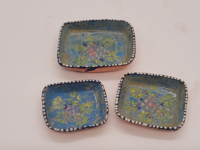 3pc Handpainted Trays - Made in Mexico