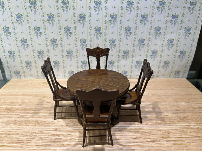 5 Piece Round Wooden Kitchen Table & Chairs