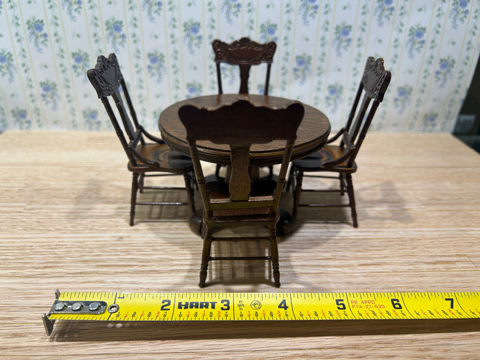 5 Piece Round Wooden Kitchen Table & Chairs