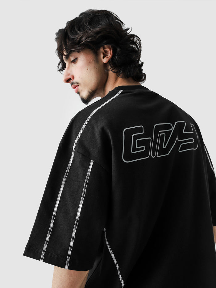 5 Way Stitch Top male model outdoor lifestyle shot streetwear Pakistan – GROOVY