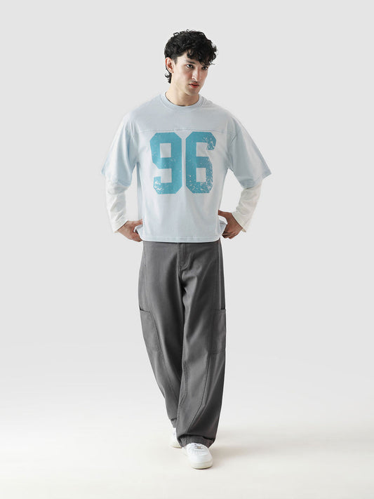 96 Double Layer Jersey frost blue male model outdoor lifestyle Pakistan – GROOVY