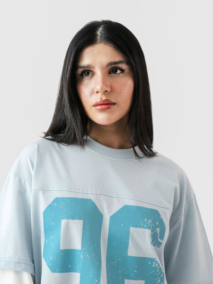 96 Double Layer Jersey frost blue couple lifestyle shot Pakistan – GROOVY