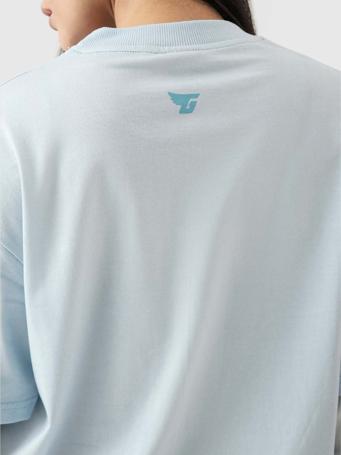 96 Double Layer Jersey frost blue male model back view pre-layered vintage Pakistan – GROOVY