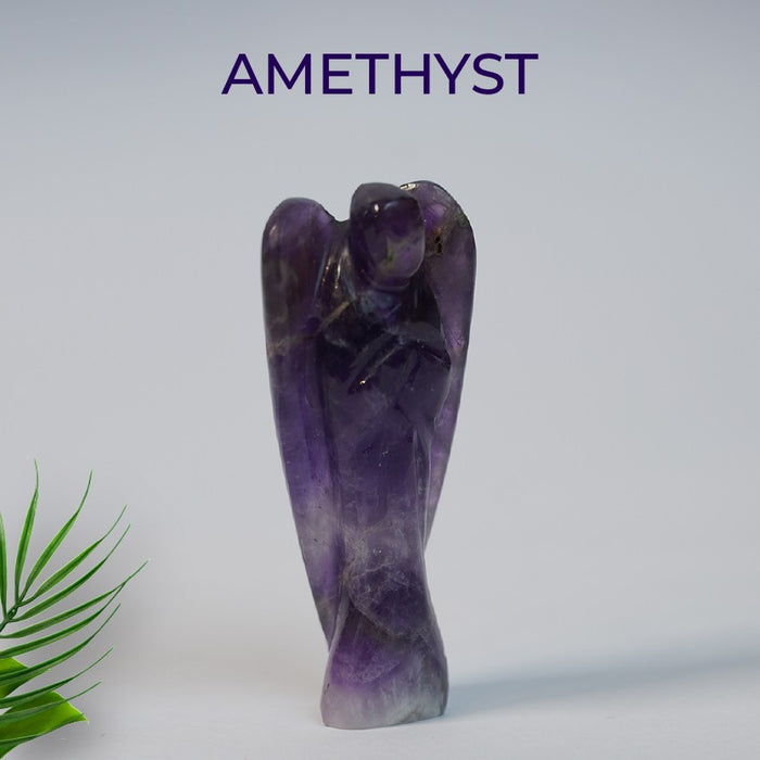 Amethyst 2 inch Angel Figurine – Guardian of Peace, Intuition & Protection