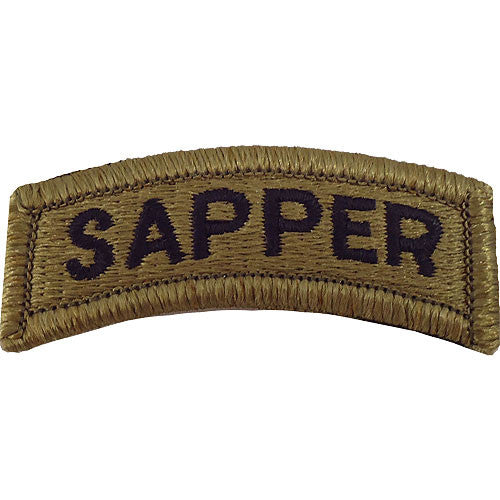 Army Sapper Tab MultiCam (OCP) Tab Patches and Service Stripes