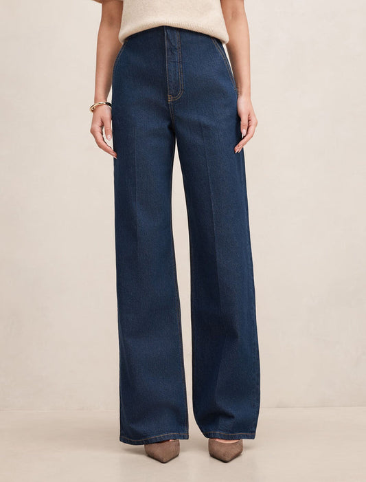 Audrey Wide Leg Jeans Rinse Wash Forever New
