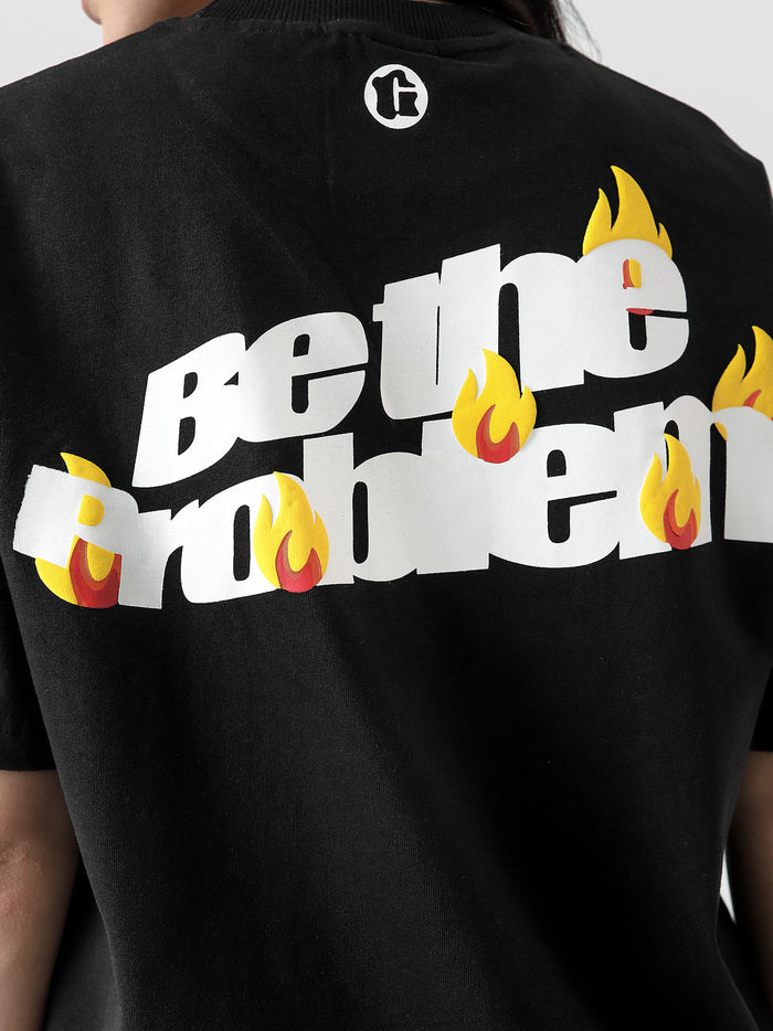 Be The Problem oversized tee male model full body front view Pakistan – GROOVY
