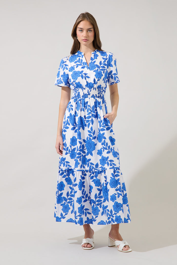 Belraj Poplin Maxi Dress Glantis Floral