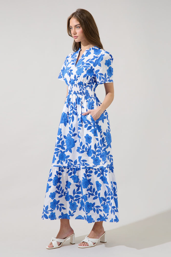 Belraj Poplin Maxi Dress Glantis Floral