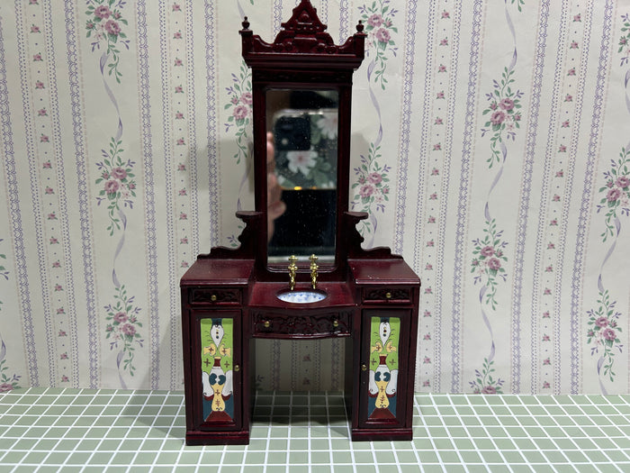 Bespaq Mahogany Sink with Stained Glass