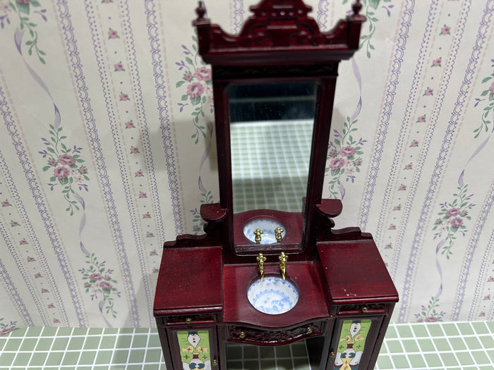 Bespaq Mahogany Sink with Stained Glass