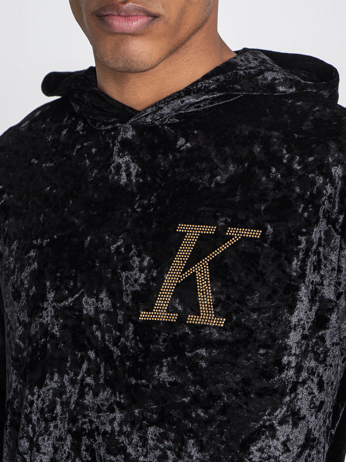 hoodies / Black K Velvet Hoodie